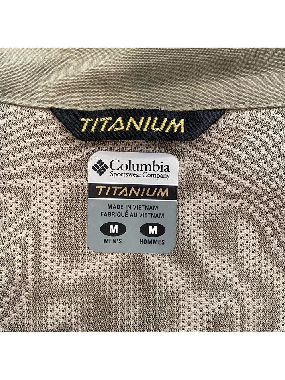 Columbia Titanium outdoor sleeveless jacket vest pockets men Medium olive green - Picture 3 of 16